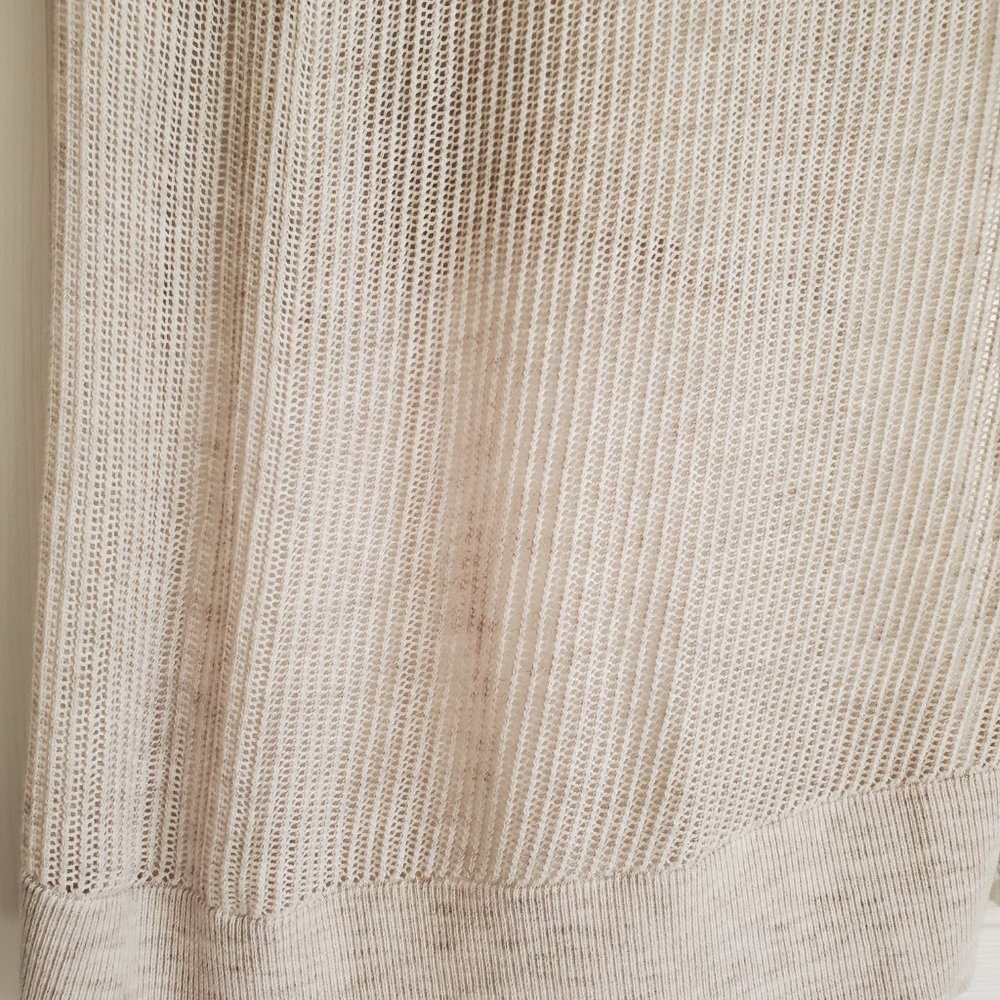 White + Warren, Hi-Low Sleeveless Sweater Tunic Vest in Cream, Size Small - Picture 7 of 8